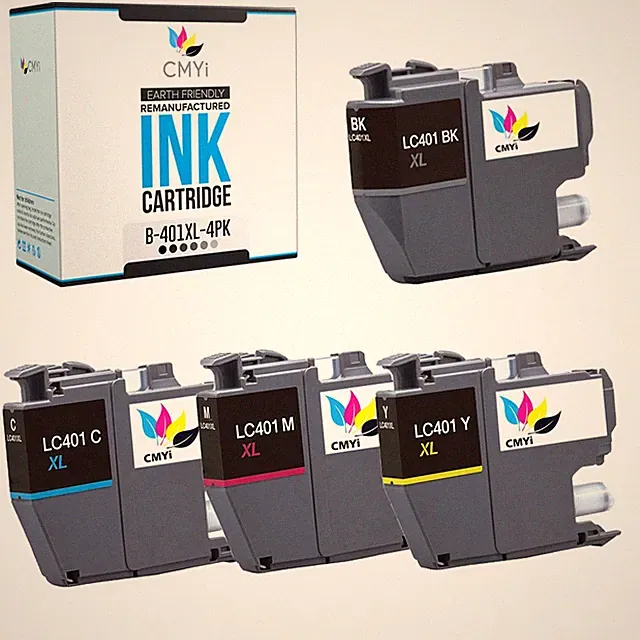 Black Color Ink fits Brother LC401XL Cartridges 401XL for MFC