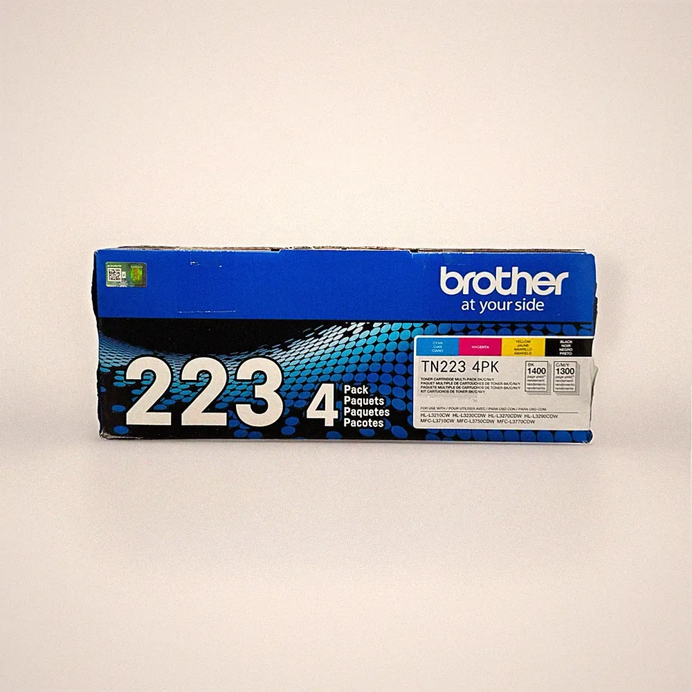 Brother Genuine TN223 4PK CMYK Standard-Yield Toner Set (Black, Cyan, Magenta