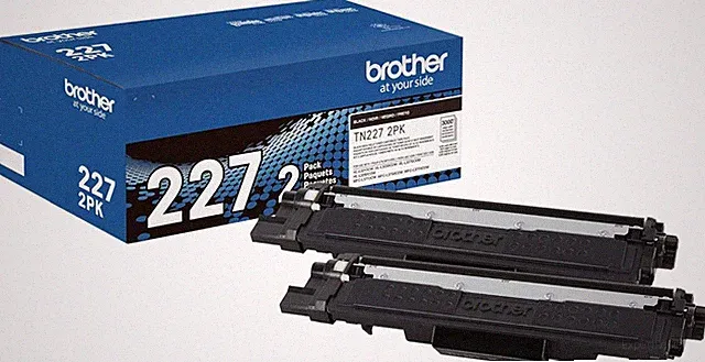 Brother Genuine TN227 High-Yield Black Toner Cartridge 2 Pack OPEN BOX BRAND NEW