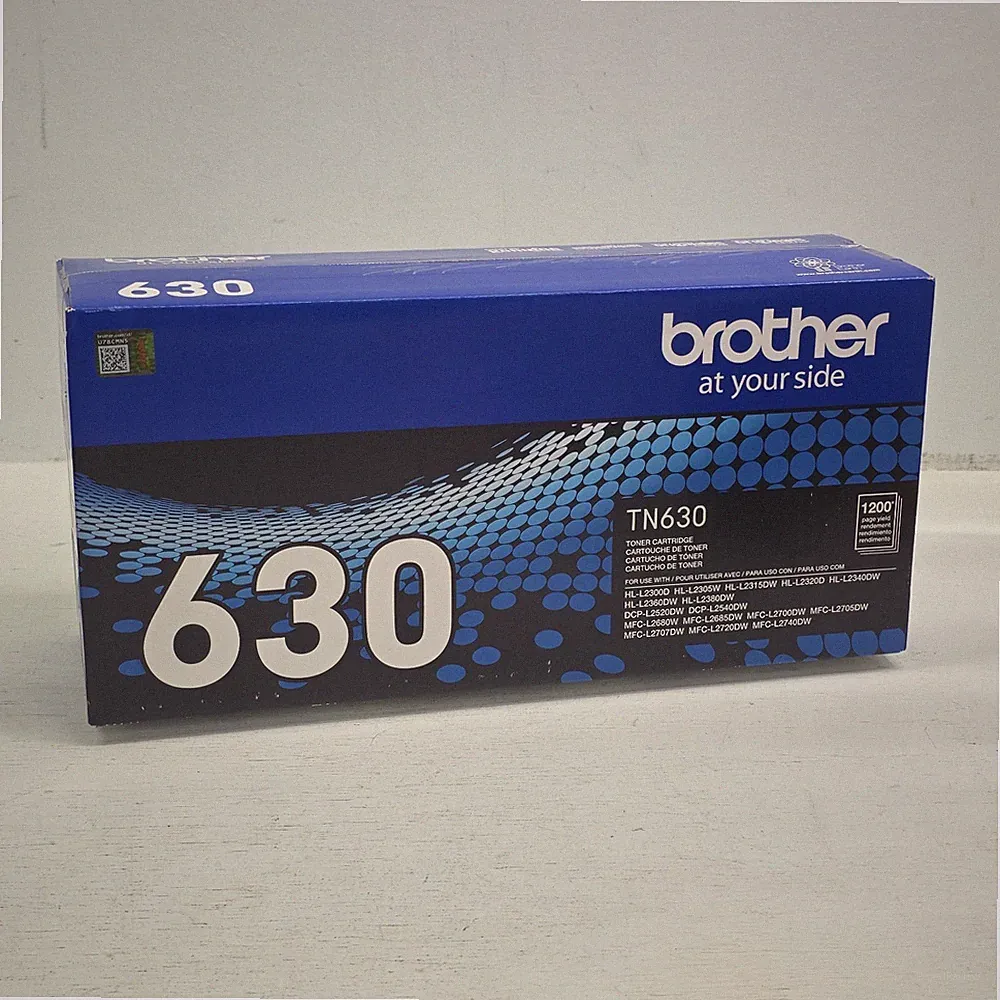 Brother Genuine TN630 Standard Yield Black Toner Cartridge 1200 Pages New Open