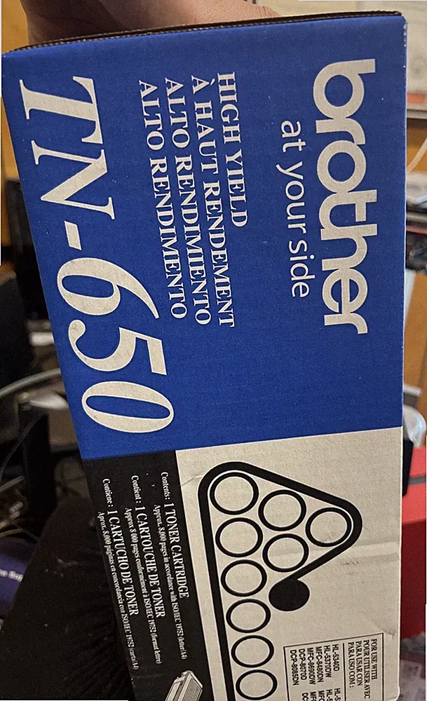 Brother Genuine TN650 High Yield Black Toner Cartridge, NEW, SEALED, FREE SHIP!!