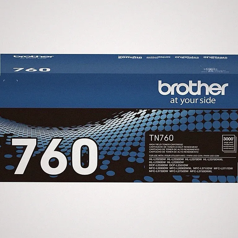 Brother Genuine TN760 High Yield Black Toner Cartridge, Yield