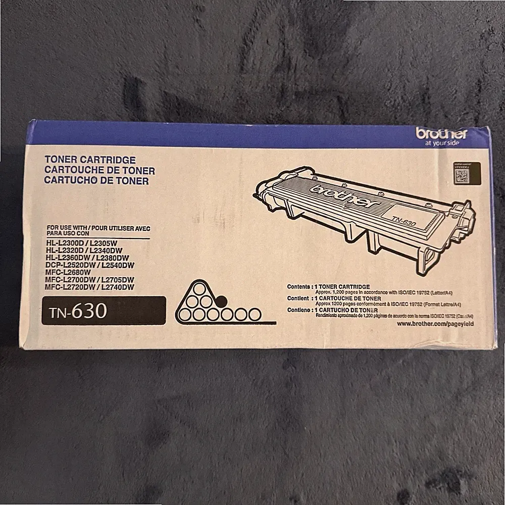 Brother TN-630 Genuine Black Laser Toner Cartridge for HL-L2300D L2340DW L2360DW