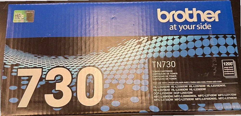 Brother TN 730 Black Standard Yield Toner Cartridge