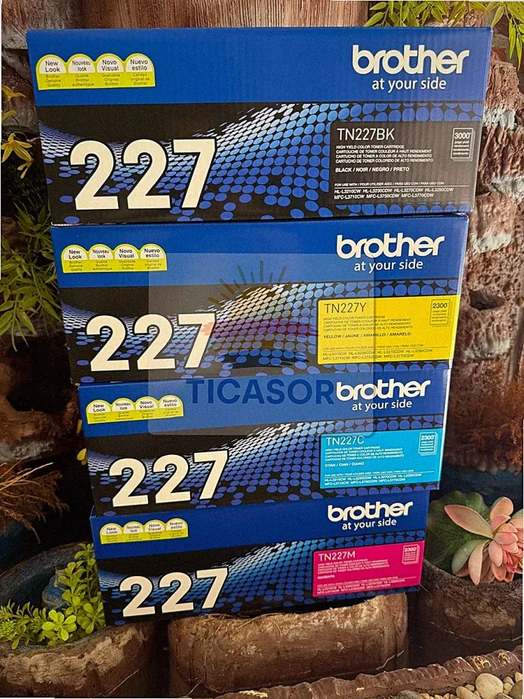 Brother TN227 High Yield Laser Toner Set (4 color) Black Cyan Magenta yellow