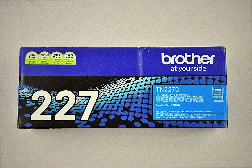 Brother TN227C High Yield Cyan Toner Cartridge Genuine NO RETAIL BOX