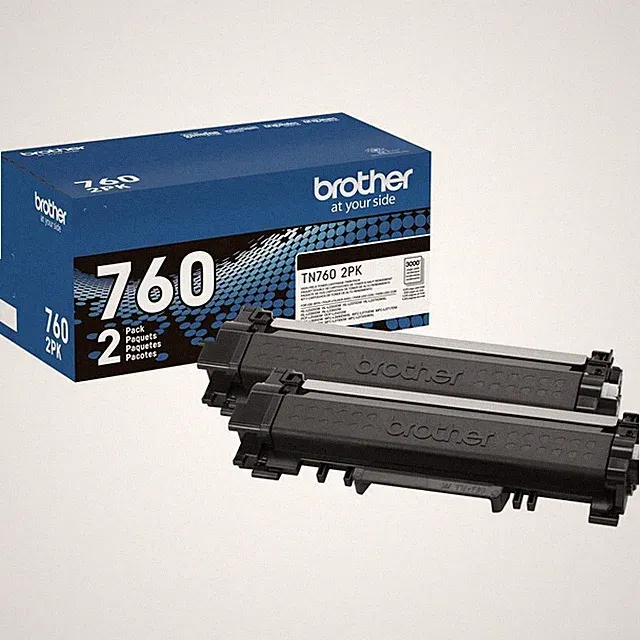Brother TN760 Original High Yield Laser Toner Cartridge - Twin-pack - Black
