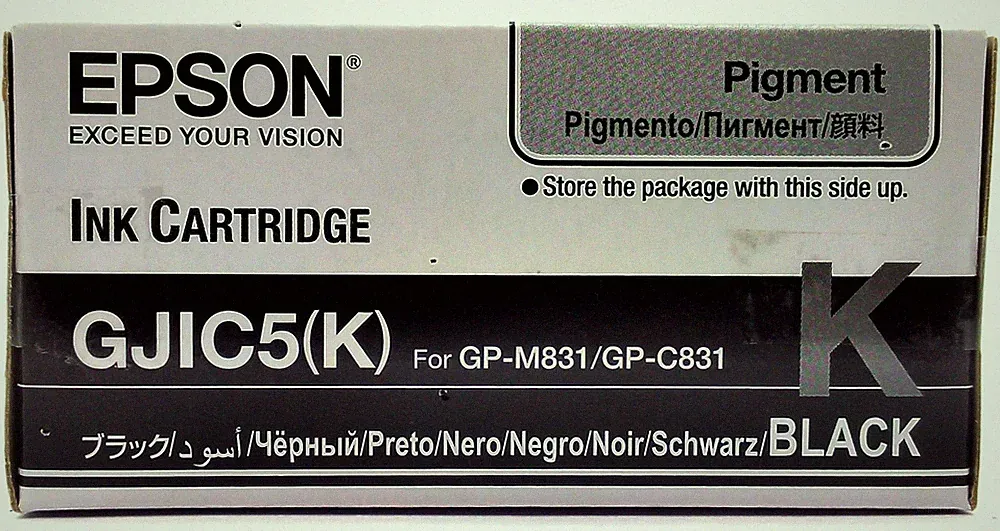 Epson Cartridge ColorWorks GP-C831 Printer Black Genuine GJIC5-K Ink