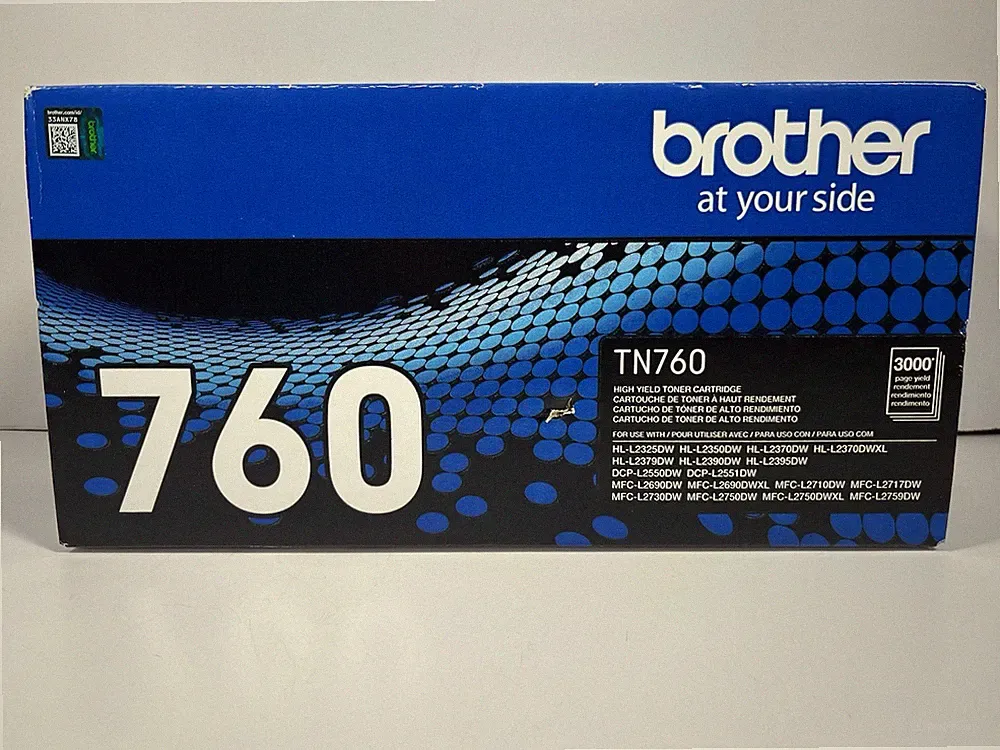 ✅ Genuine Brother TN-760 Black Toner Cartridge High Capacity