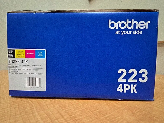 Genuine Brother TN223 Toner Cartridges 4-Pack Set (BK/C/M/Y) – Brand New