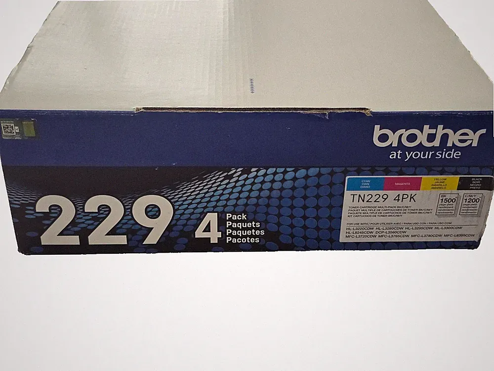 Genuine Brother TN229 4PK Toner Cartridges (New Sealed Bags)