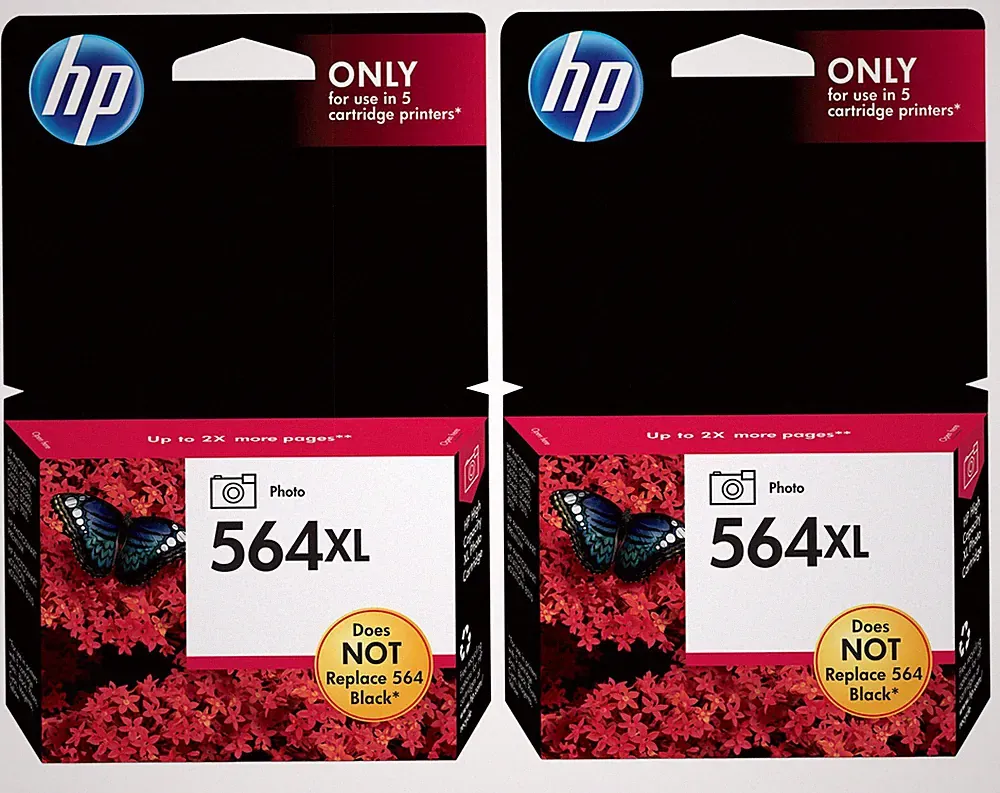 GENUINE HP 564XL Photo Black Ink 2-Pack for Photosmart 7510 7515 7520 7525 B8550