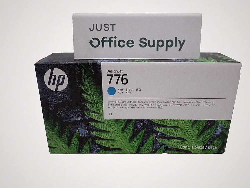 Genuine HP 776 Cyan 1XB09A 1L Vivid Photo Ink Cartridge F Shipping