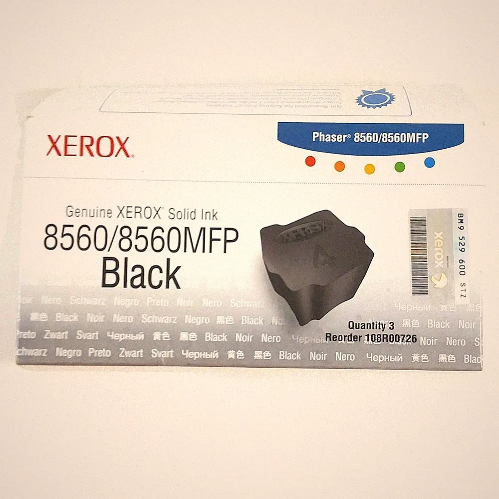 Genuine Xerox Black Solid 3 Ink Sticks Cartridges Toner Printer Supply New Open