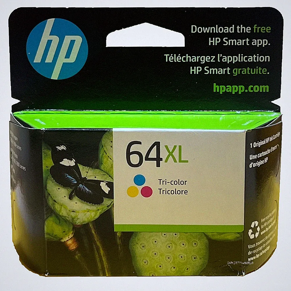 HP 64XL Color Ink Cartridge New Genuine 8-2026