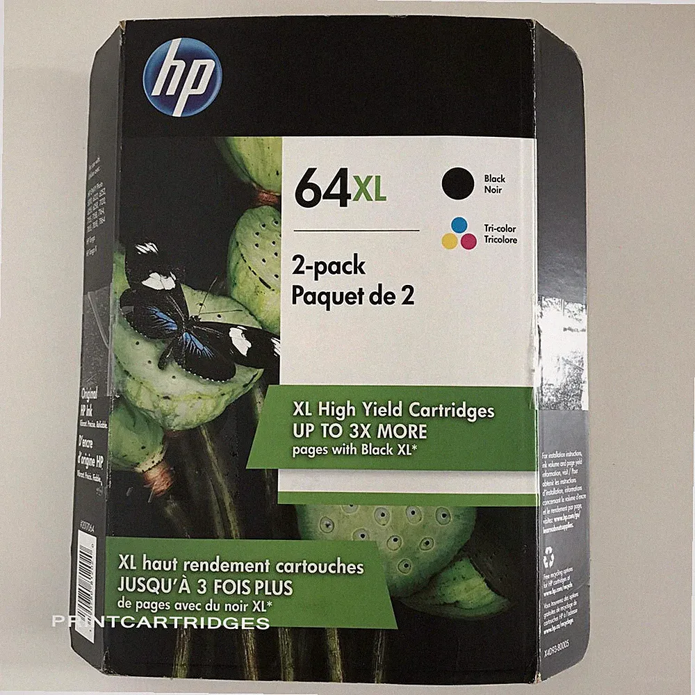 HP 64XL Combo Ink Cartridges 64XL Black 64XL Color NEW GENUINE