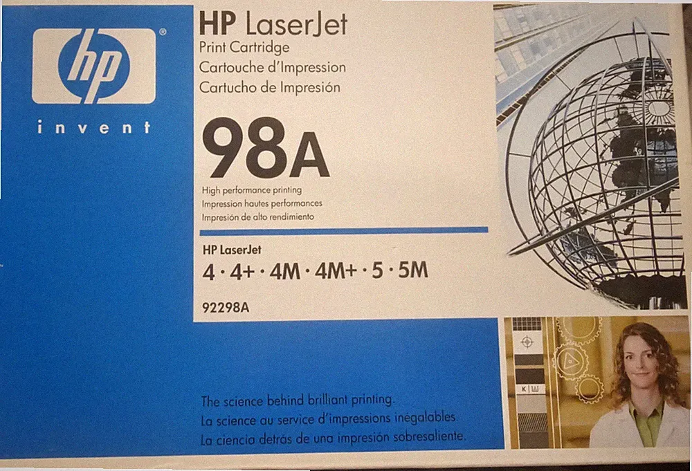 HP 98A Black Toner Cartridge 92298A Genuine Sealed Box OEM Laserjet Printer Ink