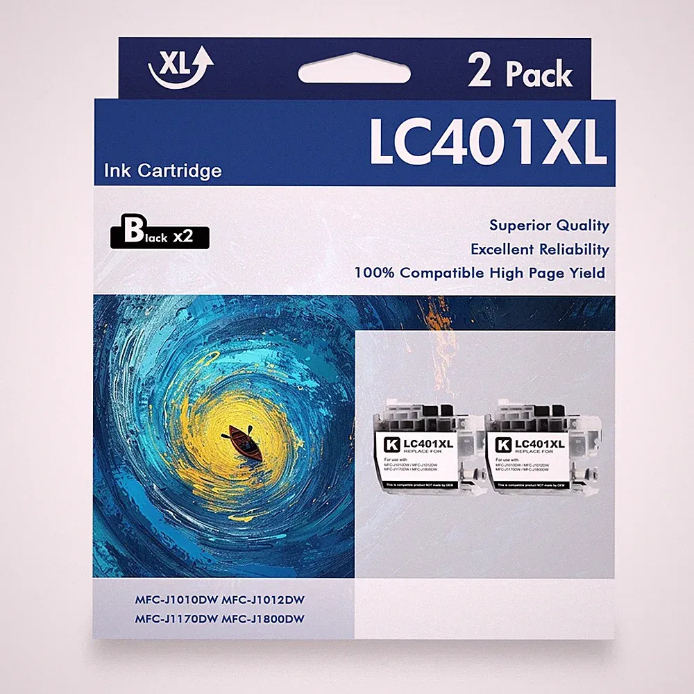 LC401XL LC-401 XL Ink Cartridges for Brother MFC-J1010DW MFC-J1170DW MFC-J1012DW