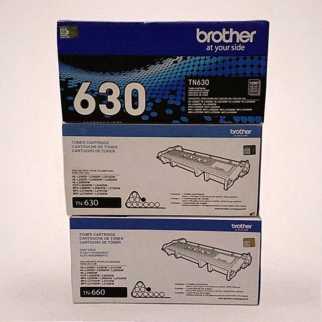 Lot of 3 Brother TN-630 TN-660 Black Toner Cartridge Genuine