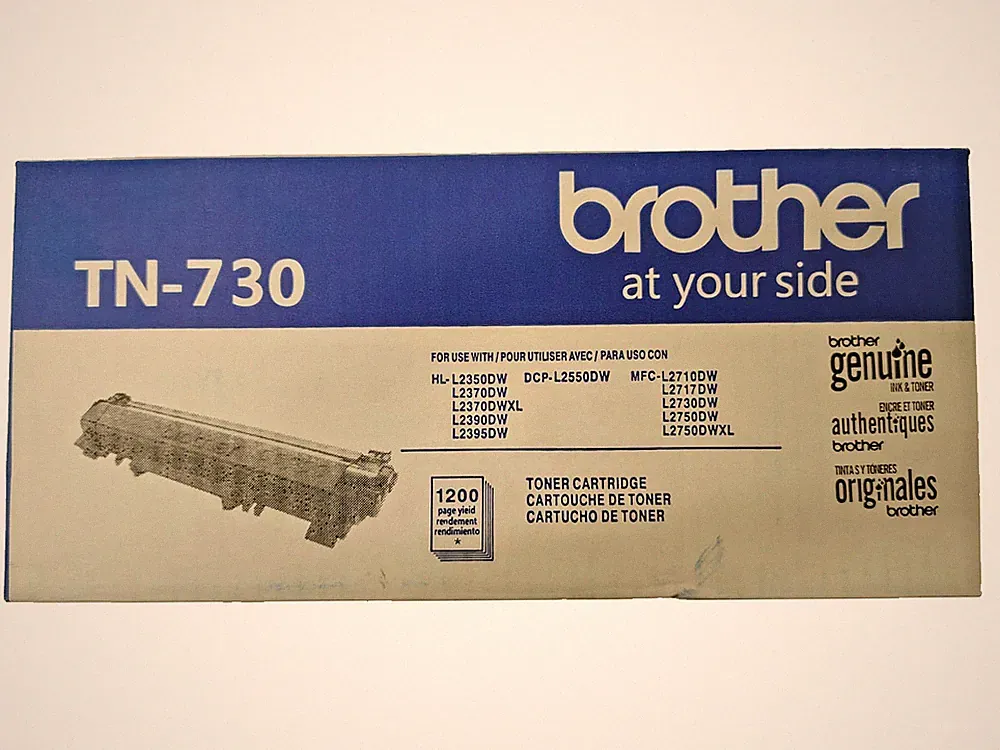 New Factory Sealed Brother Genuine TN730 Black Toner Cartridge Up to 1,200 Pages