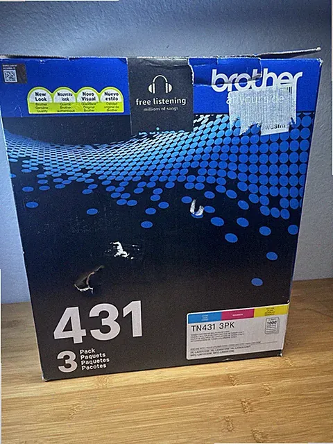 NEW GENUINE - BROTHER TN431 3-PACK CMY COLOR TONER - TN4313PK - SEALED