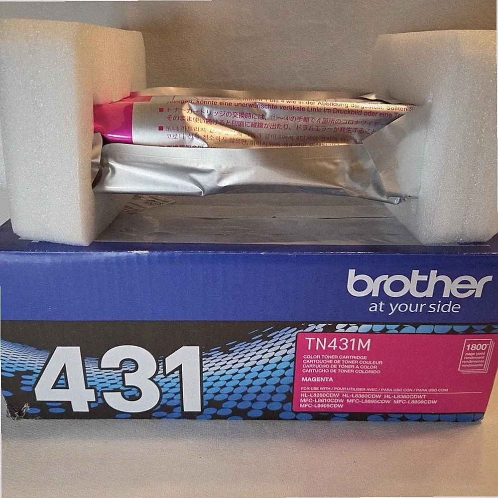 NEW GENUINE - BROTHER TN431M MAGENTA TONER - TN-431M - SEALED BAG