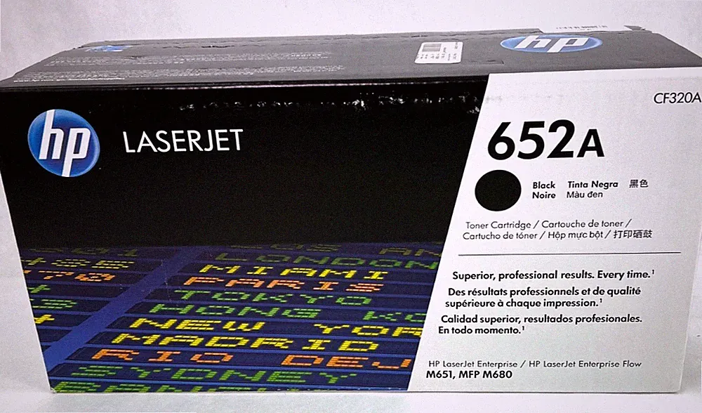 NEW Genuine HP Laserjet 652A CF320A Black Printer Ink Toner Cartridge M651 M680